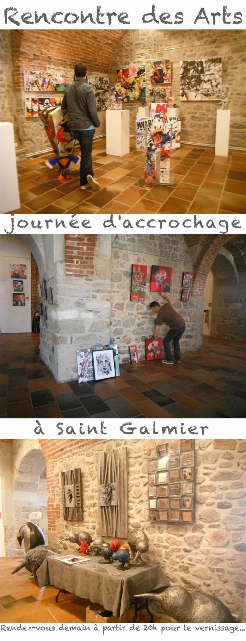 saint galmier en forez,rencontre des arts,avril 2012,exposition,accrochage,exposition collective,peinture,tableau,arts